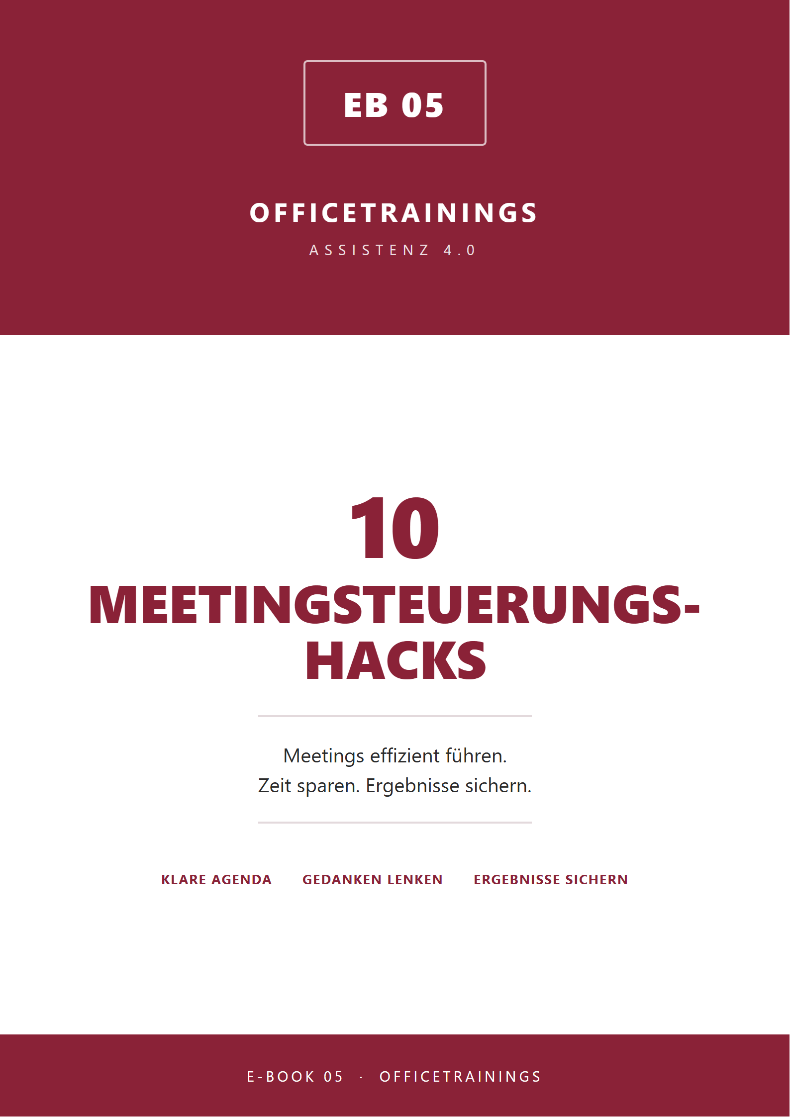 E-Book 10 Meetingsteuerung-Hacks fuer Assistenzen