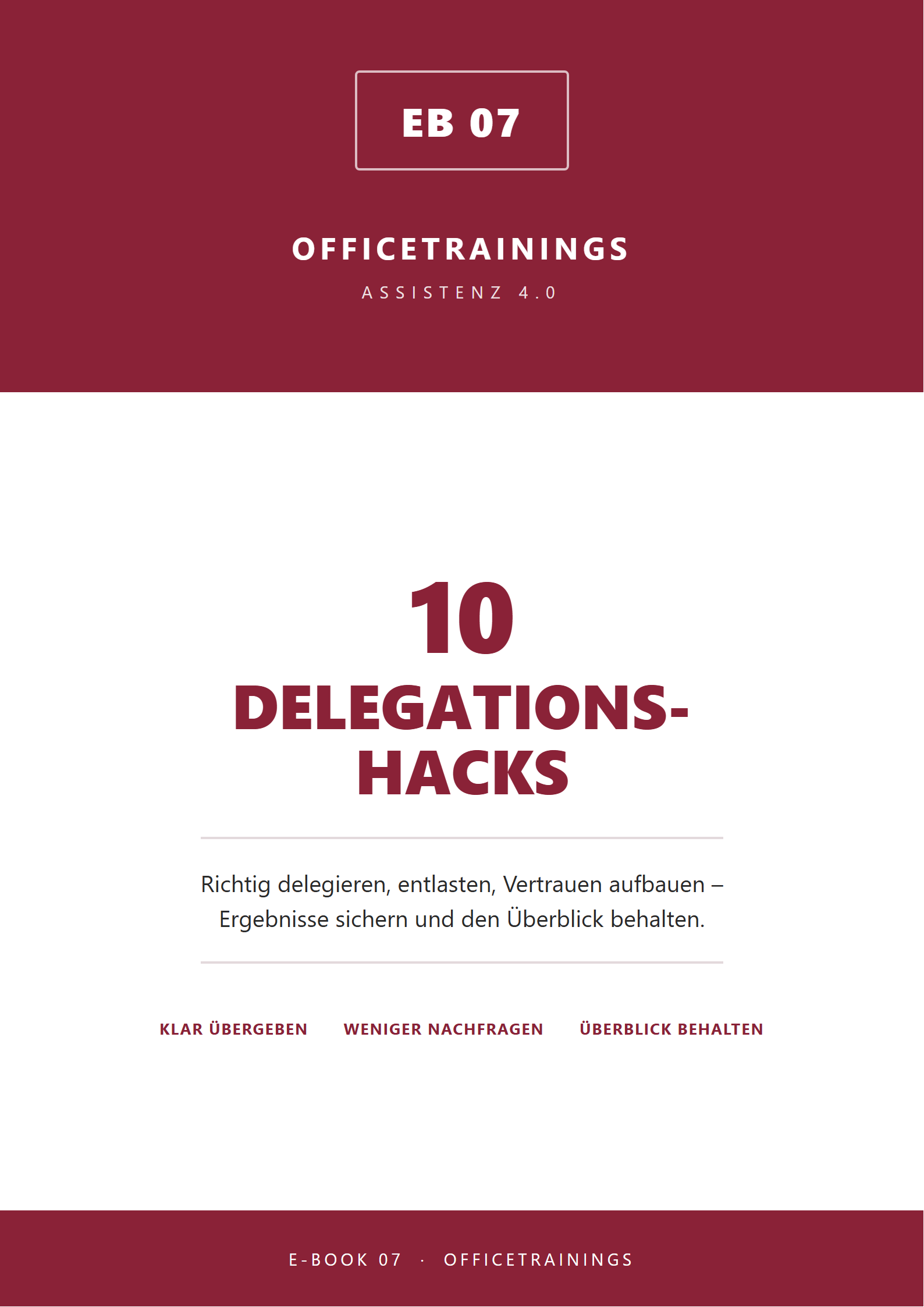 E-Book 10 Delegation-Hacks fuer Assistenzen