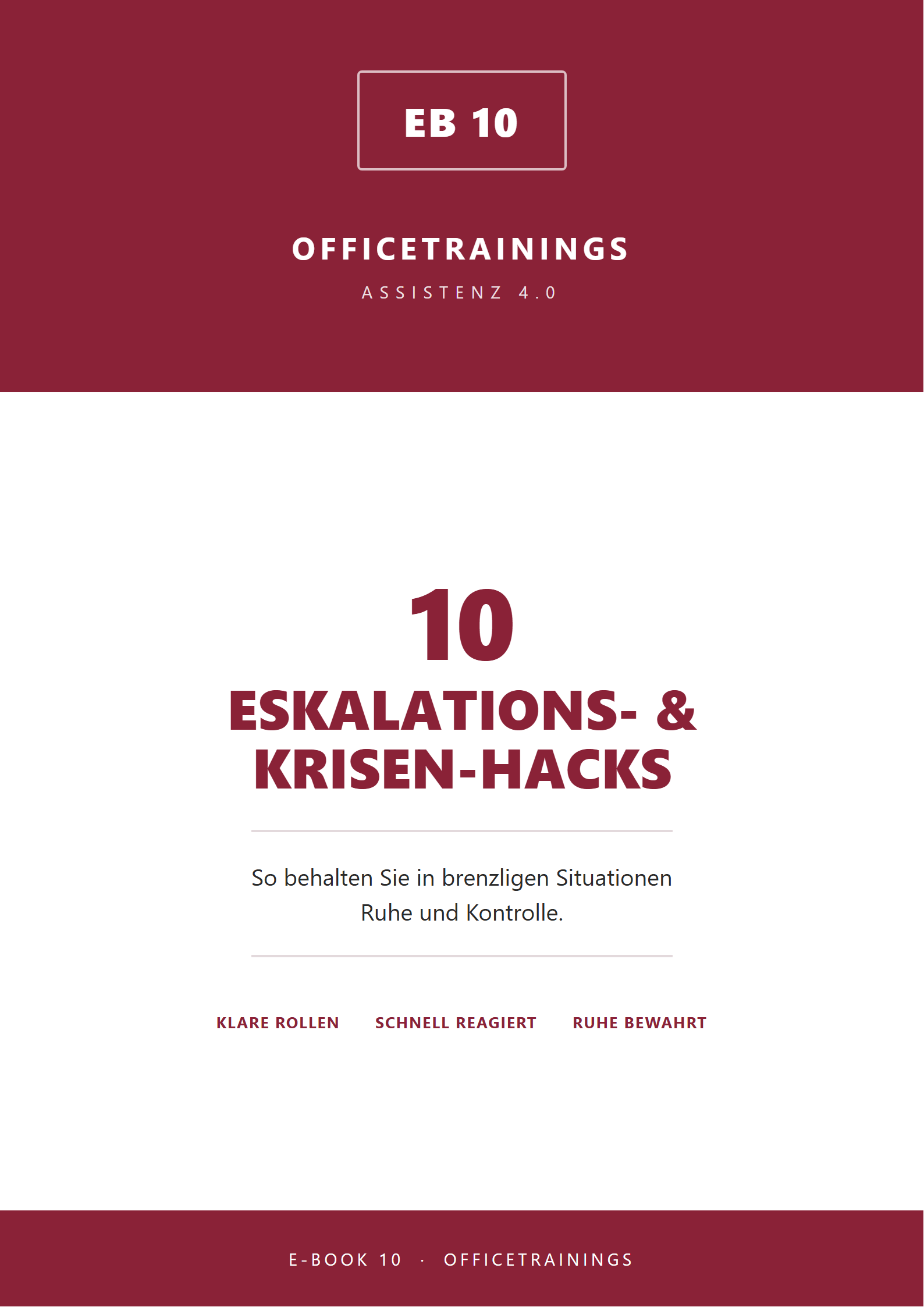 E-Book 10 Eskalation-Krise-Hacks fuer Assistenzen