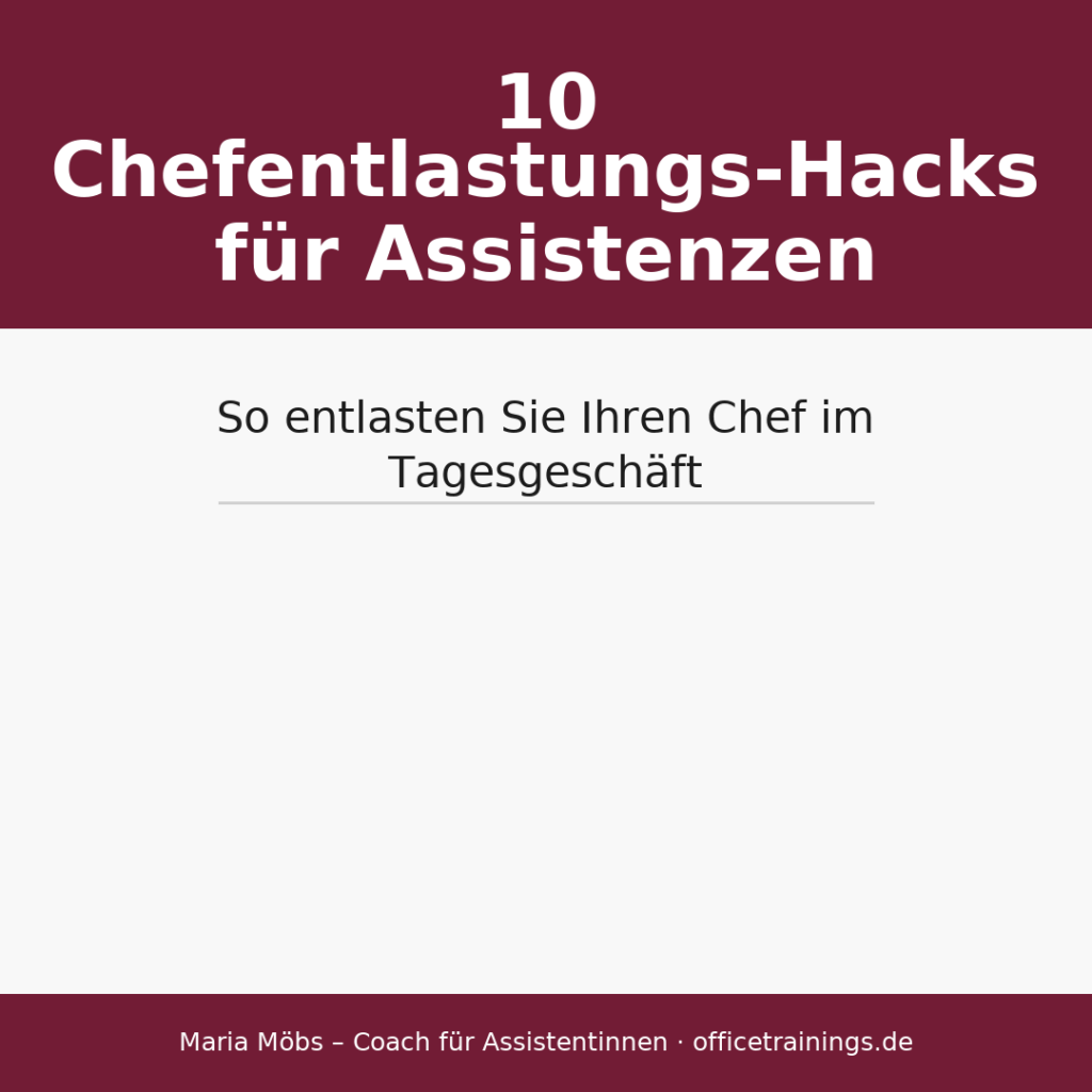 E-Book 10 Chefentlastungs-Hacks – Cover
