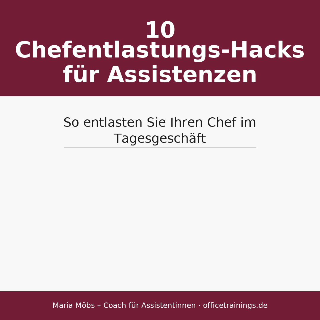 E-Book 10 Chefentlastungs-Hacks – Cover